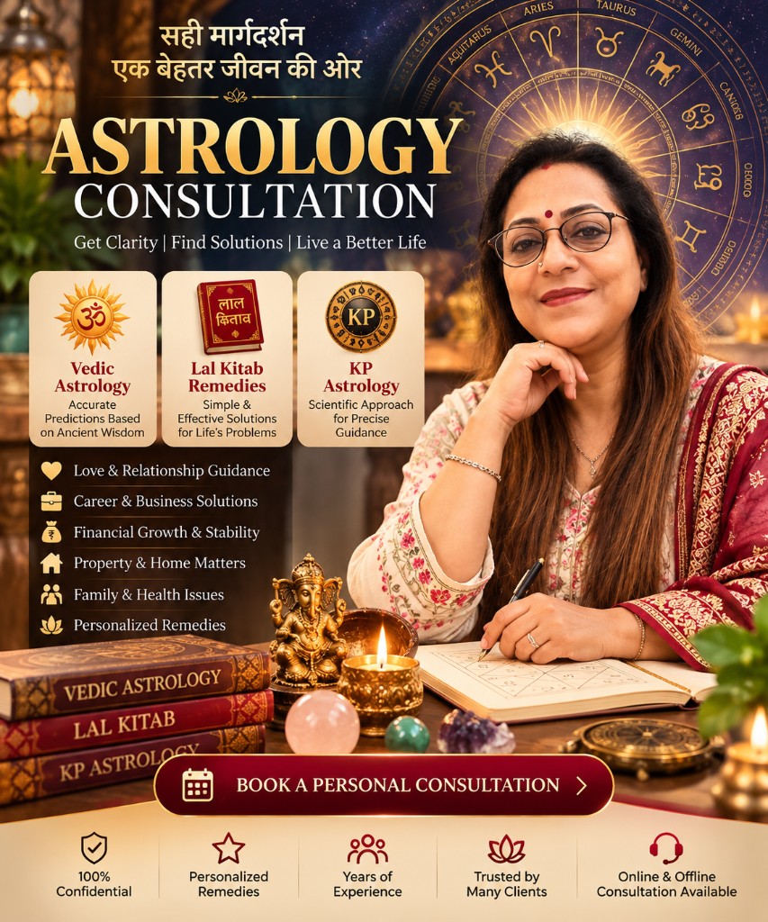 Astrologer Rekha Sinha — Vedic Astrology, Lal Kitab and KP consultation